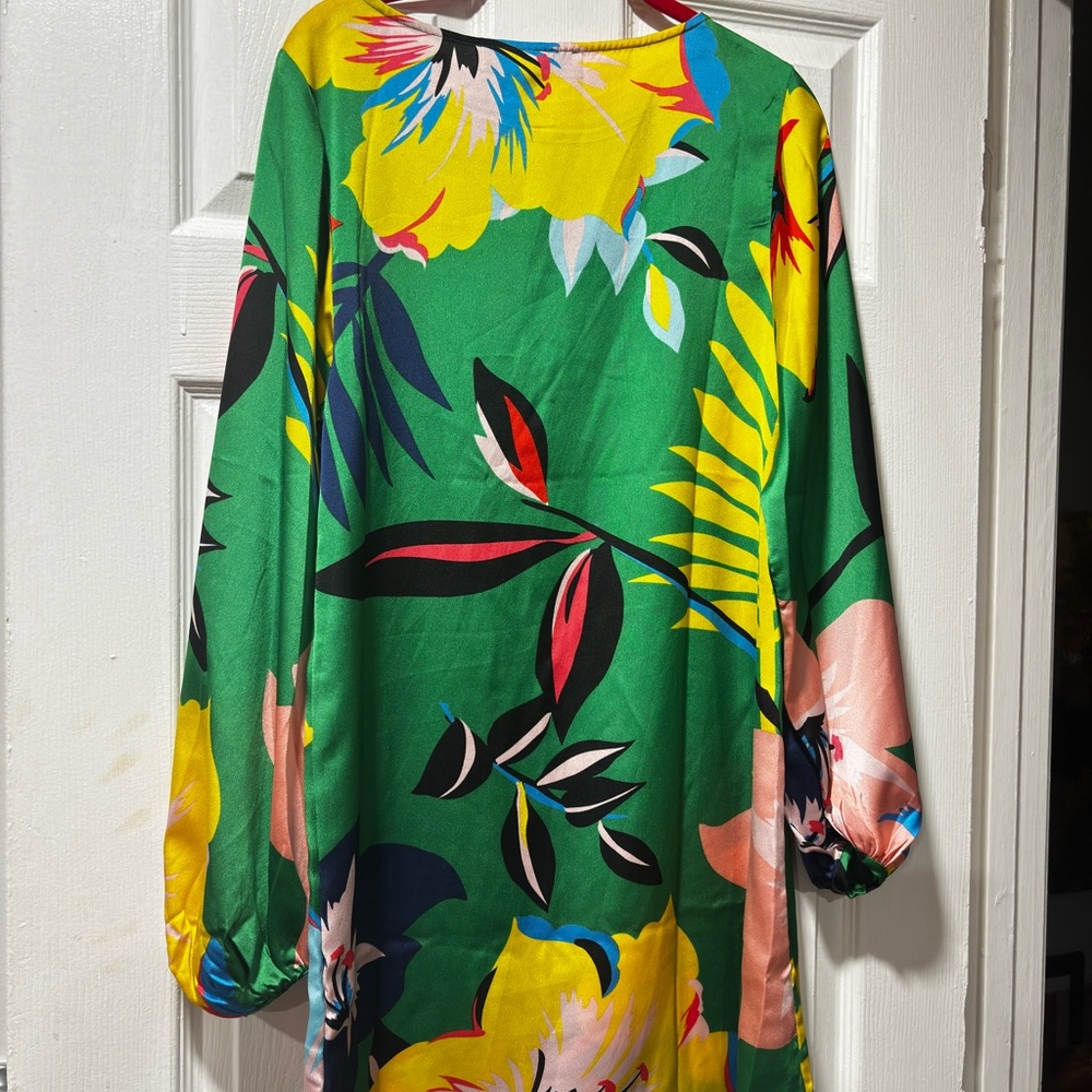 Colorful Floral Mini Dress - Picture 3 of 4
